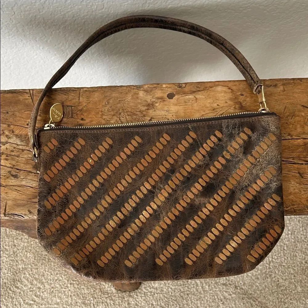 Elegant Brown Patterned Clutch